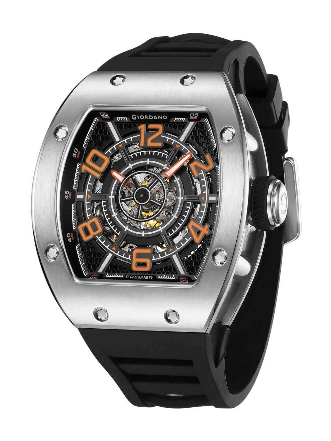 GIORDANO GIORDANO Men Skeleton Dial & Straps Analogue Automatic Motion Powered Watch GZ-50229-01