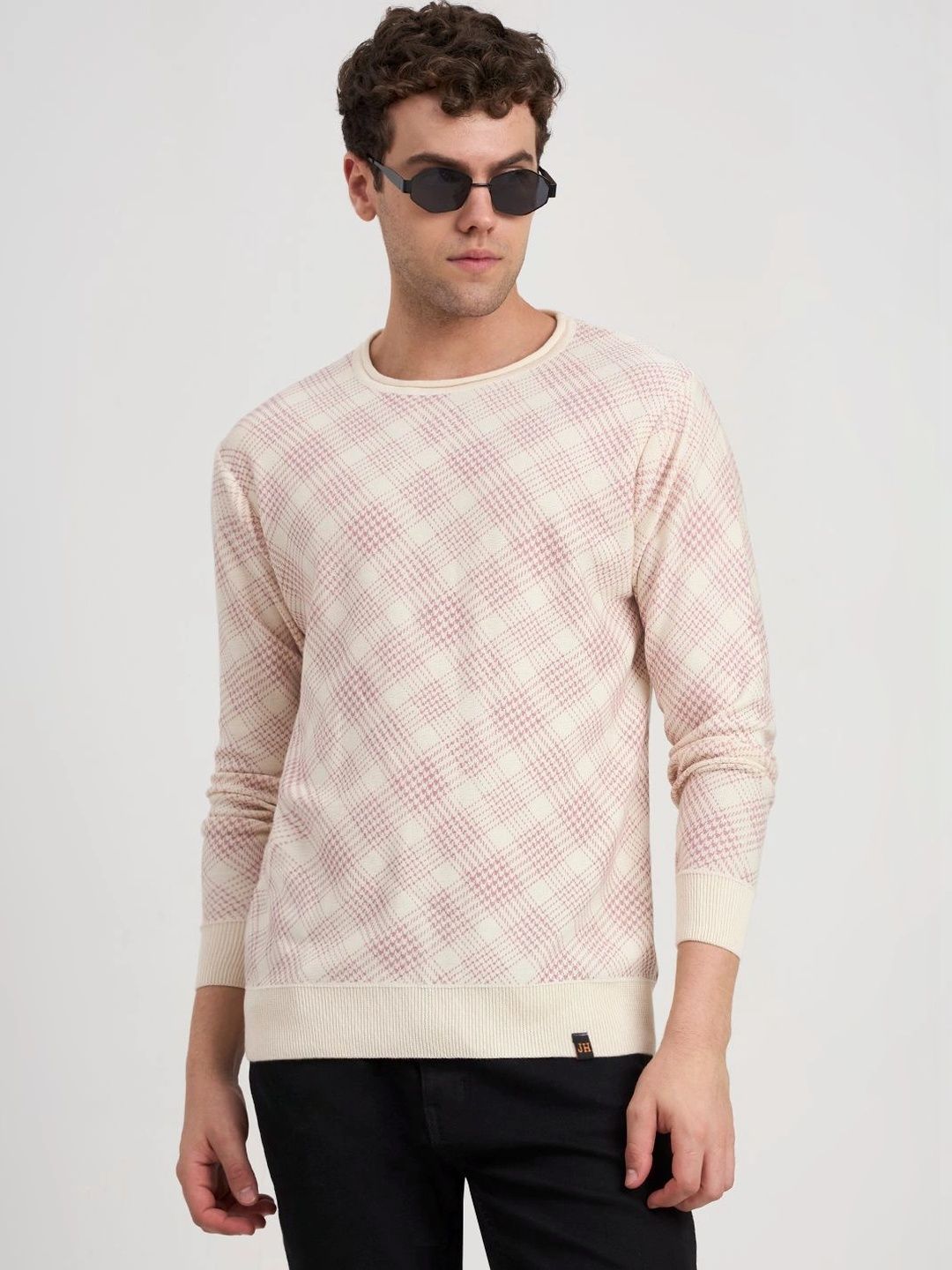 JoE Hazel JoE Hazel Men Checked Pullover