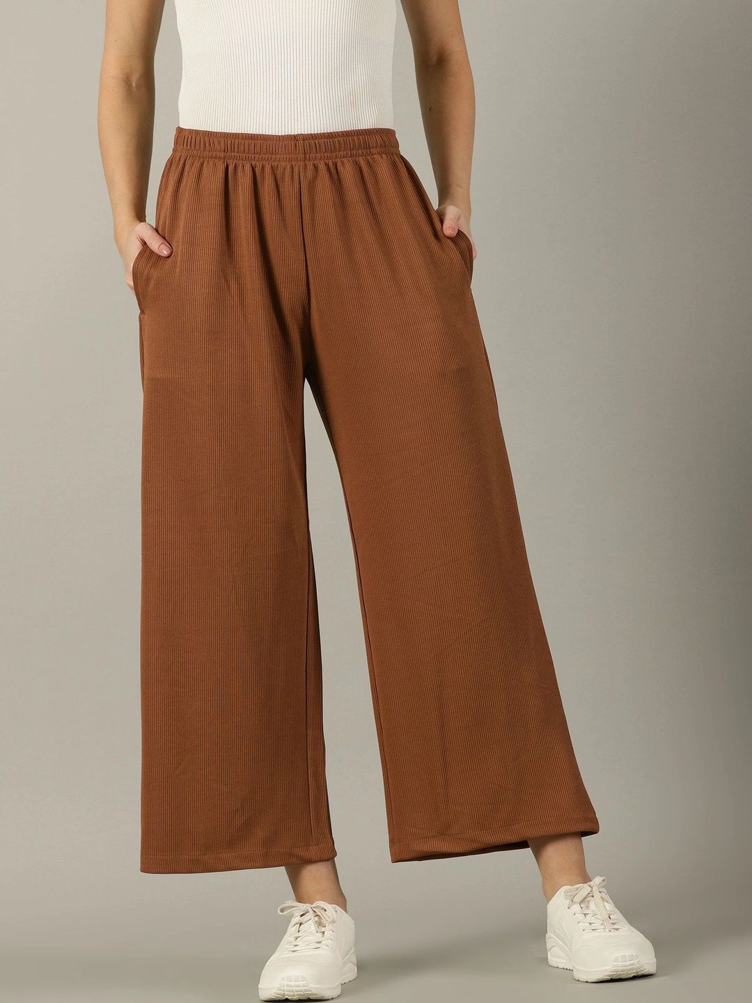 Sadda Fashion Women Knitted Cropped Palazzos