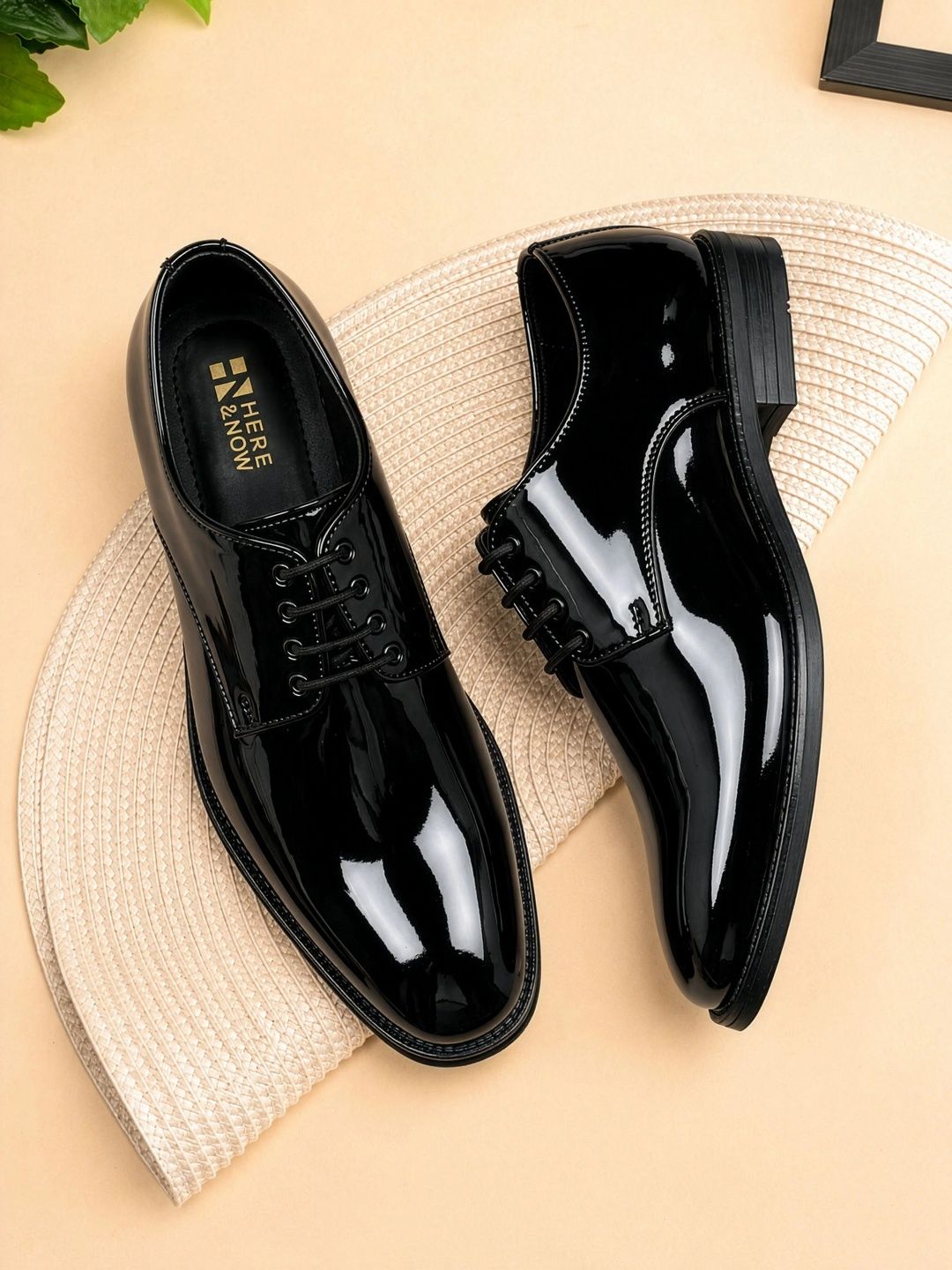 HERE&NOW Men Round Toe Lace-Ups Formal Derbys