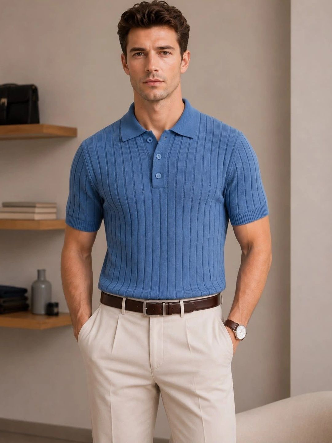 Moda Rapido Men Polo Collar T-shirt