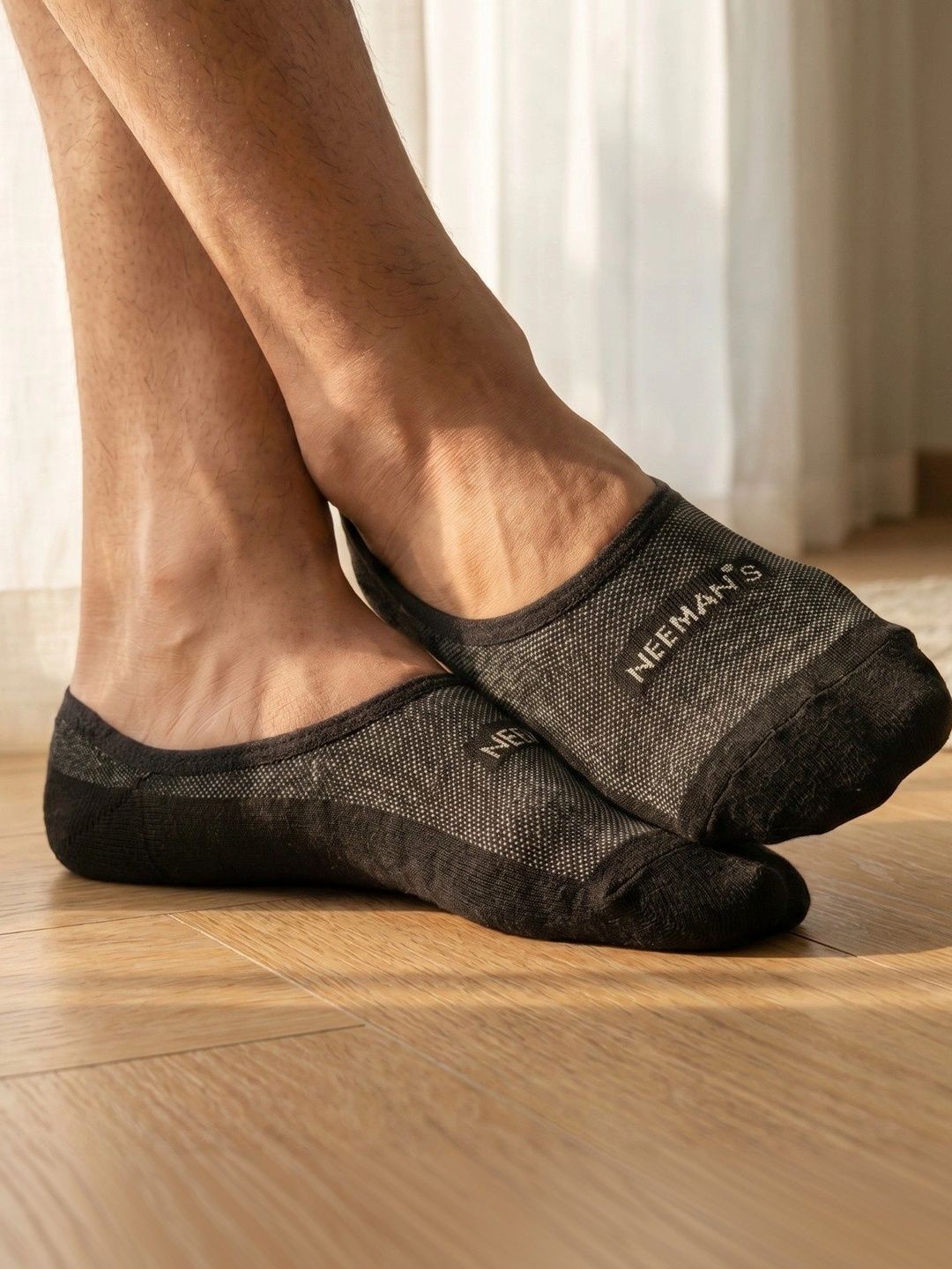 NEEMANS Unisex Pack of 3 Cotton Blend Assorted Shoe Liners Socks