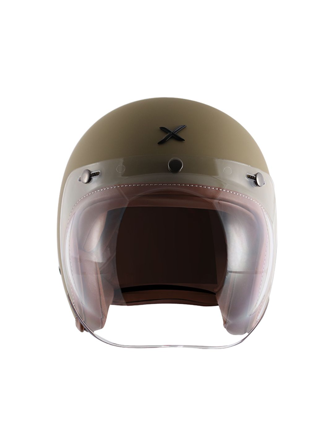 Axor Retro Jet Leather Dull Desert Storm Helmet-M