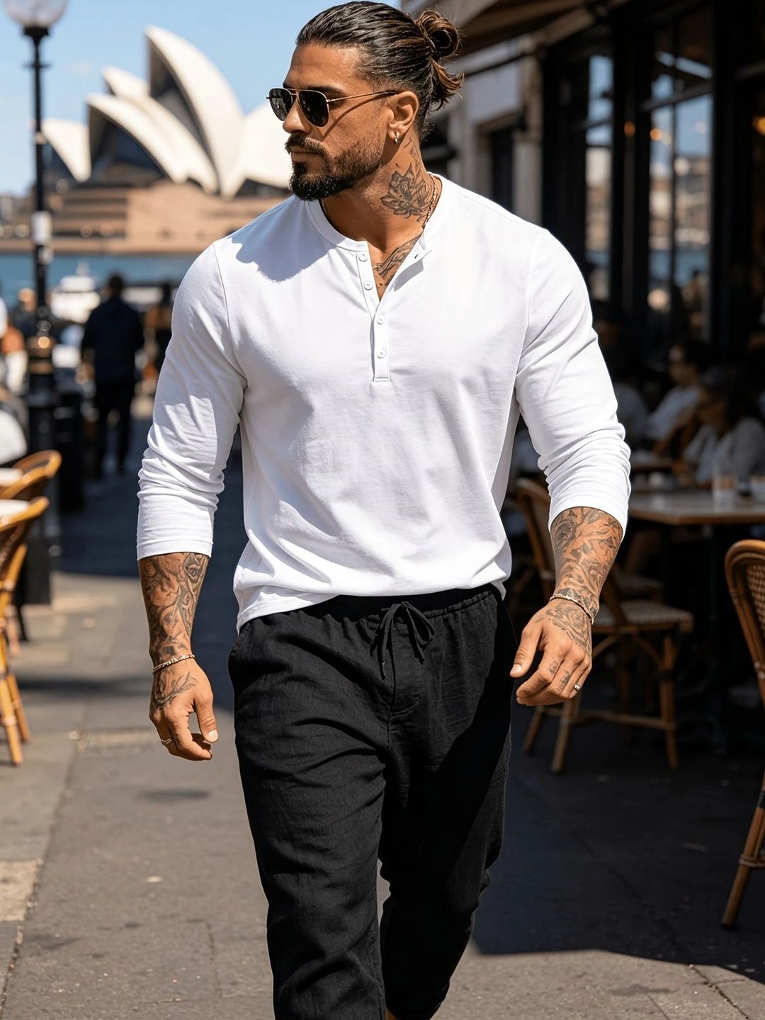 The Modern Soul Men Henley Neck T-shirt