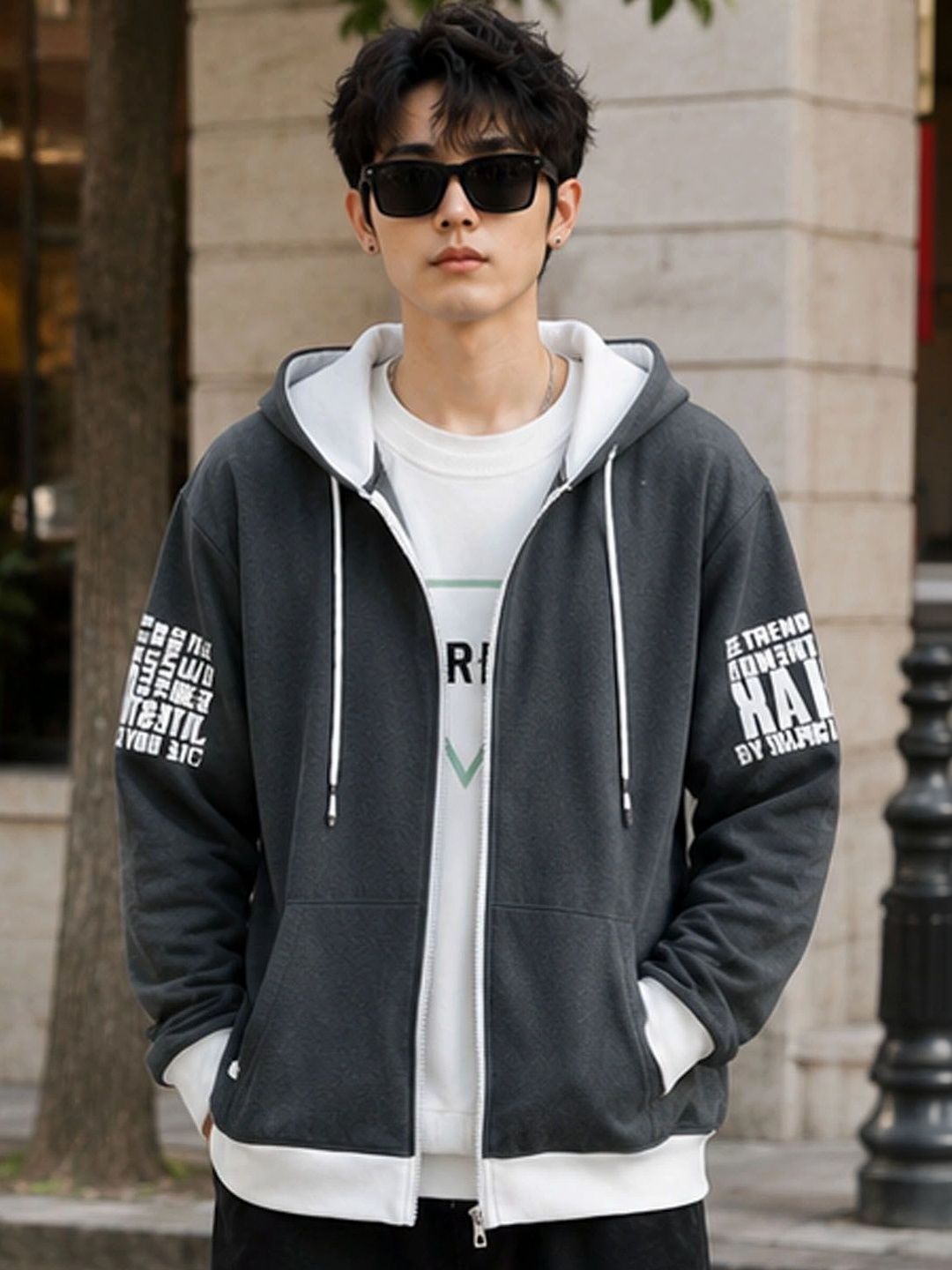 StyleCast Men Typography Parka Jacket