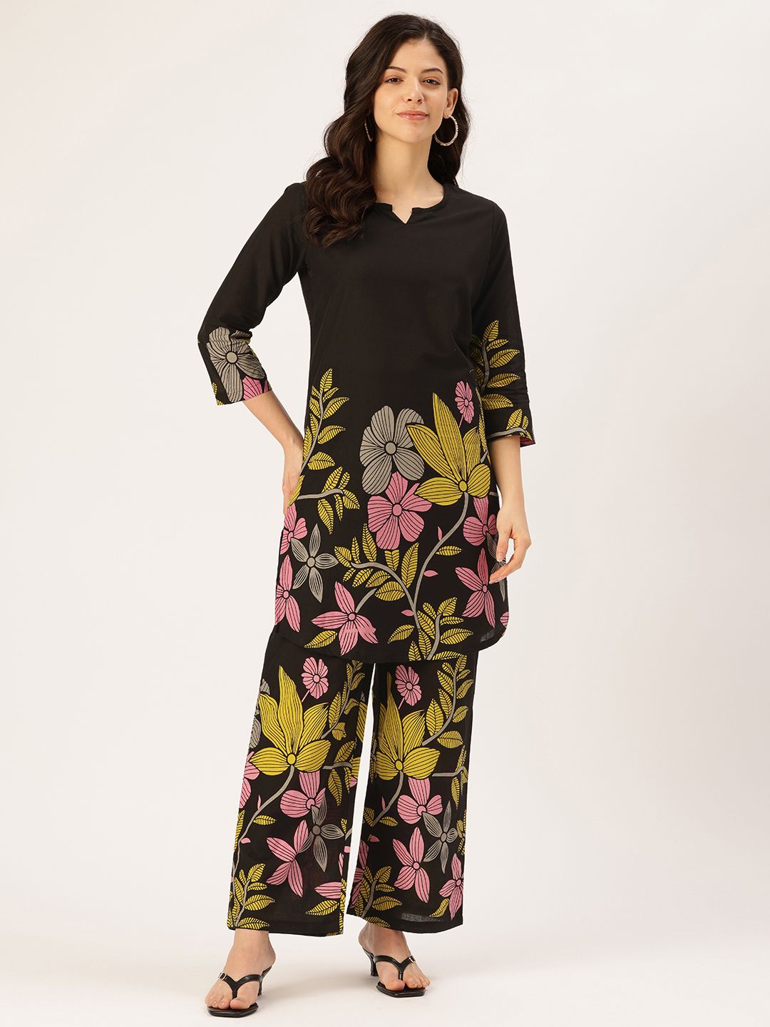 FERANOID FERANOID Floral Printed Tunic with Trousers