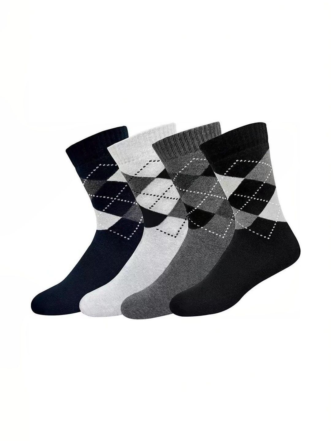 Faton Men Pack of 10 Cotton Patterned Above Ankle Socks