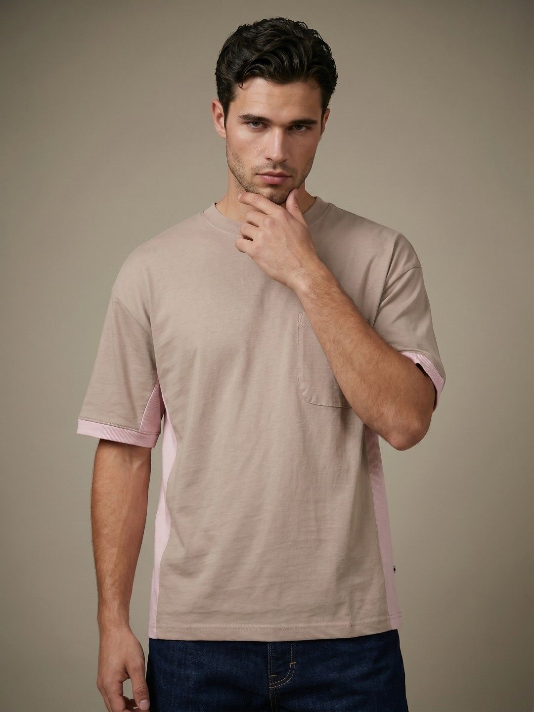 glitchez Round Neck Oversized Tshirt