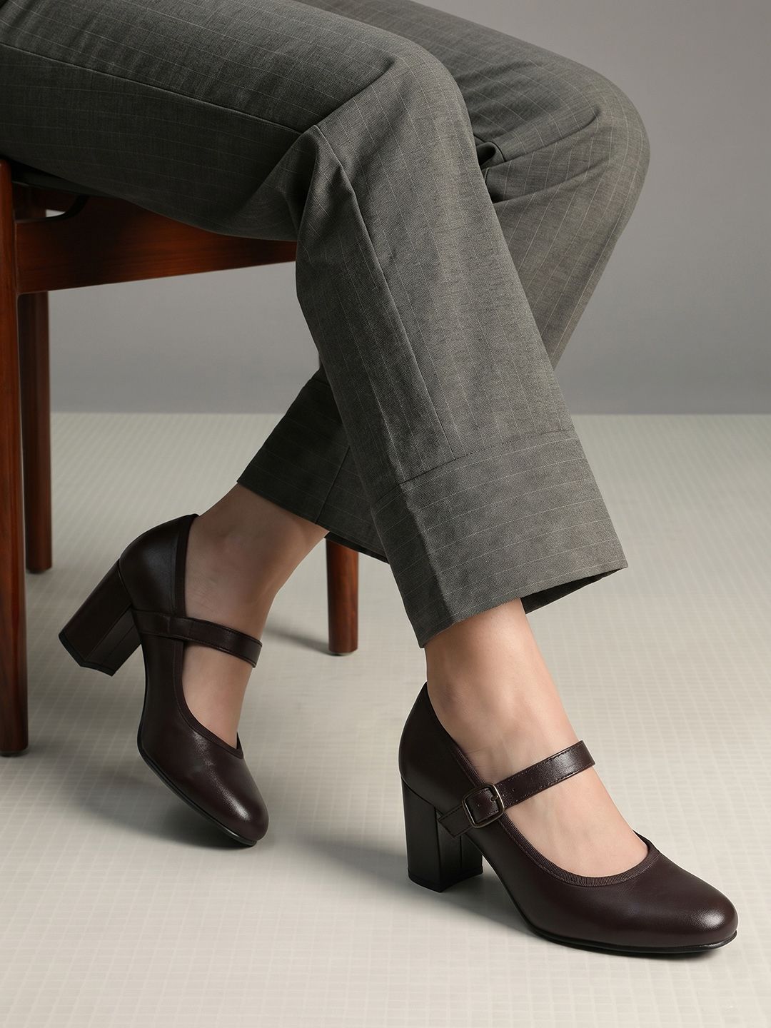 Kenneth Cole Leather Block Heels