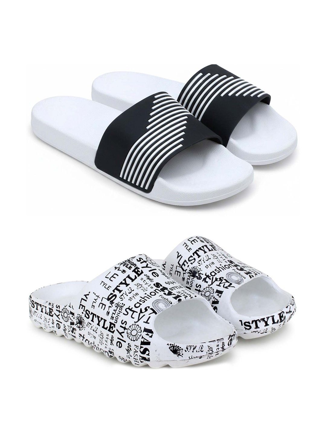KAPYANSH Men Printed Sliders