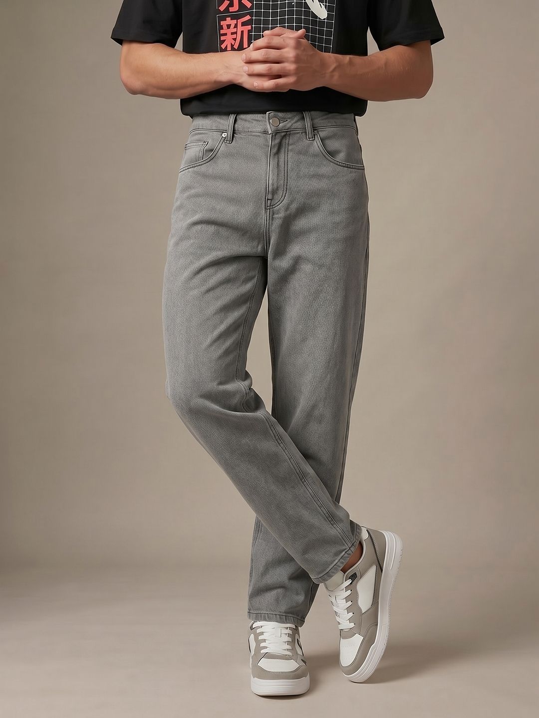 glitchez Men Barrel Fit Stretchable Jeans