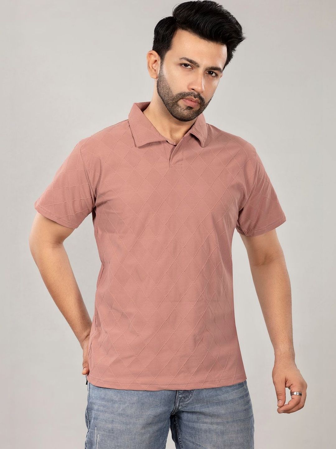 Roadster Men Polo Collar T-shirt