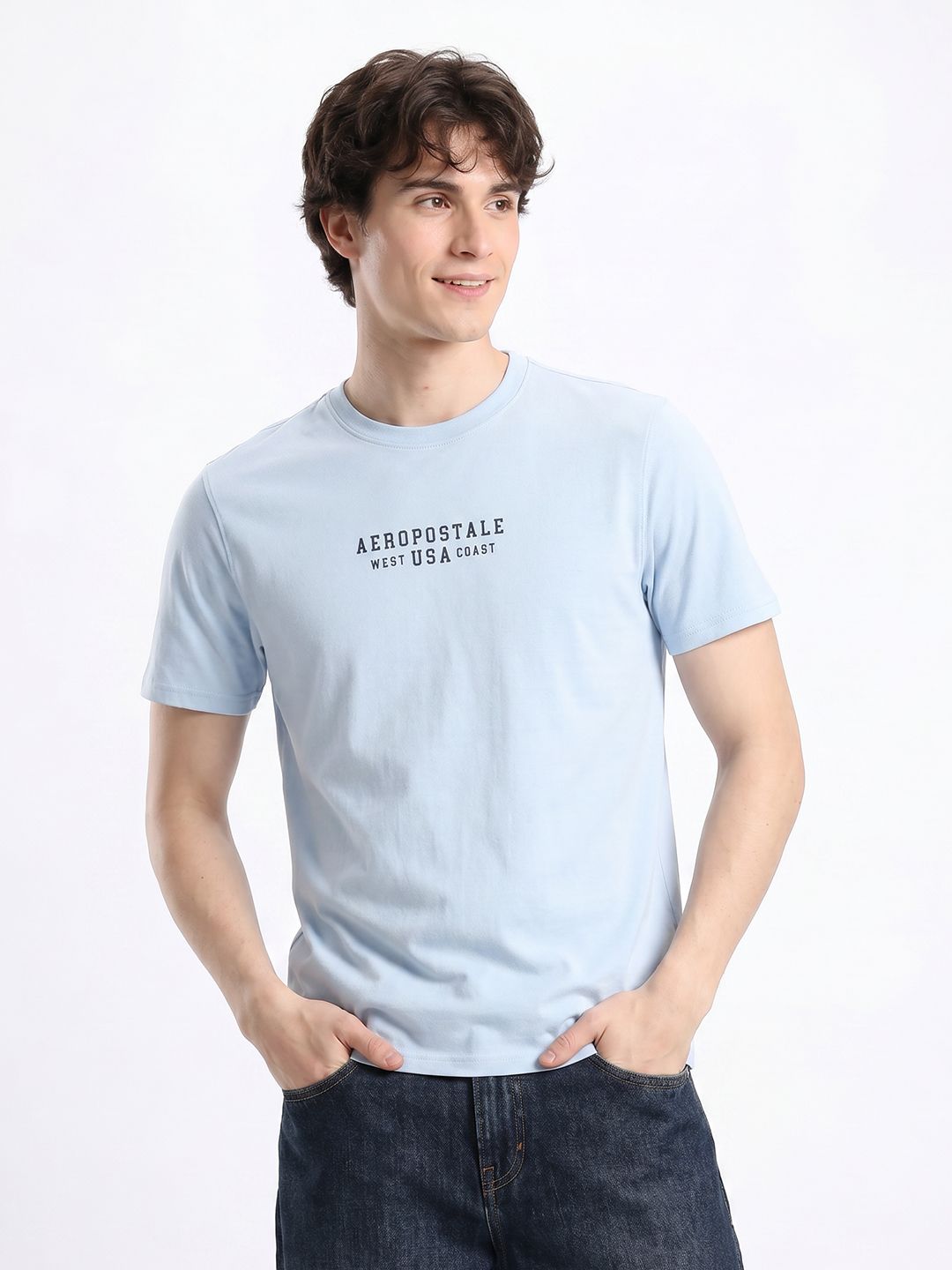 Aeropostale Brand Logo Printed Pure Cotton T-shirt
