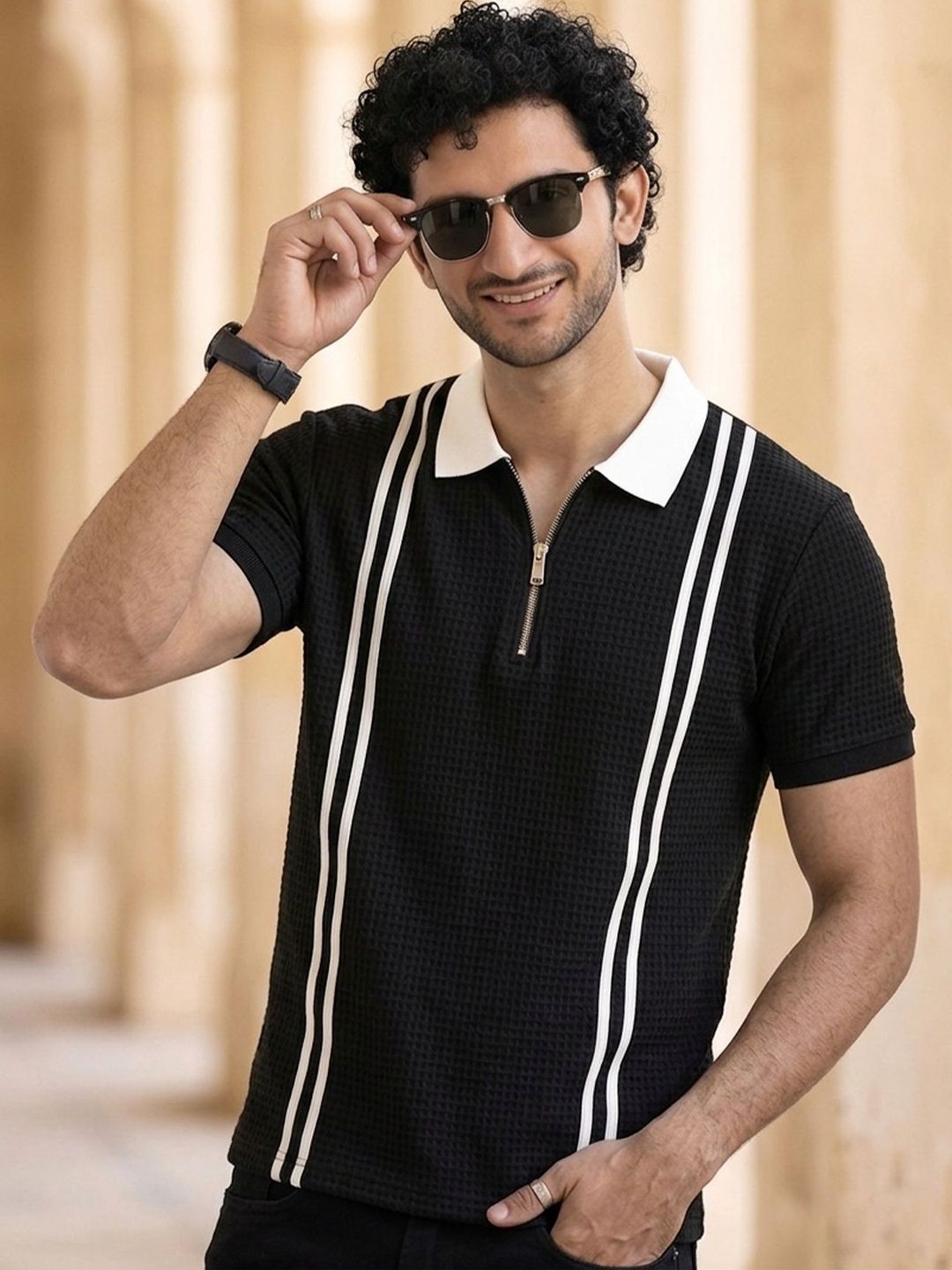 ENITOR Men Polo Collar T-shirt