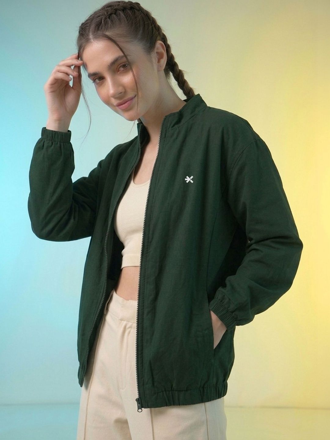 HRX by Hrithik Roshan Women Brand Logo Lightweight Outdoor Sporty Jacket