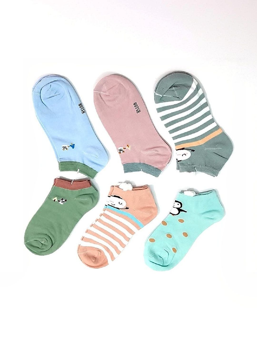 Faton Men Cotton Patterned Ankle Length Socks