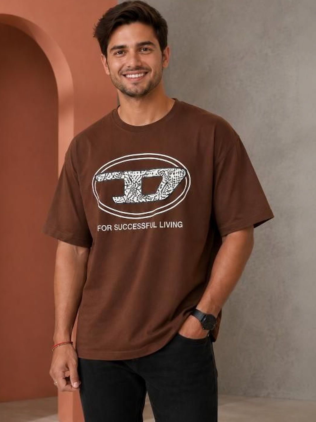 UTCV Men Brand Logo Printed T-shirt