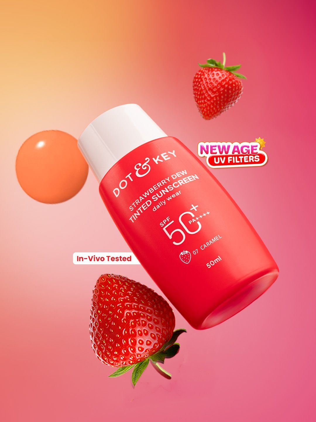 DOT & KEY DOT & KEY Strawberry Dew Tinted Sunscreen In-Vivo Tested SPF50+ PA++++ 50ml-Caramel 07