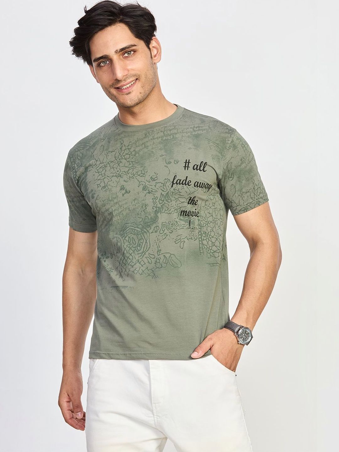 BE POSITIVE Men Printed T-shirt