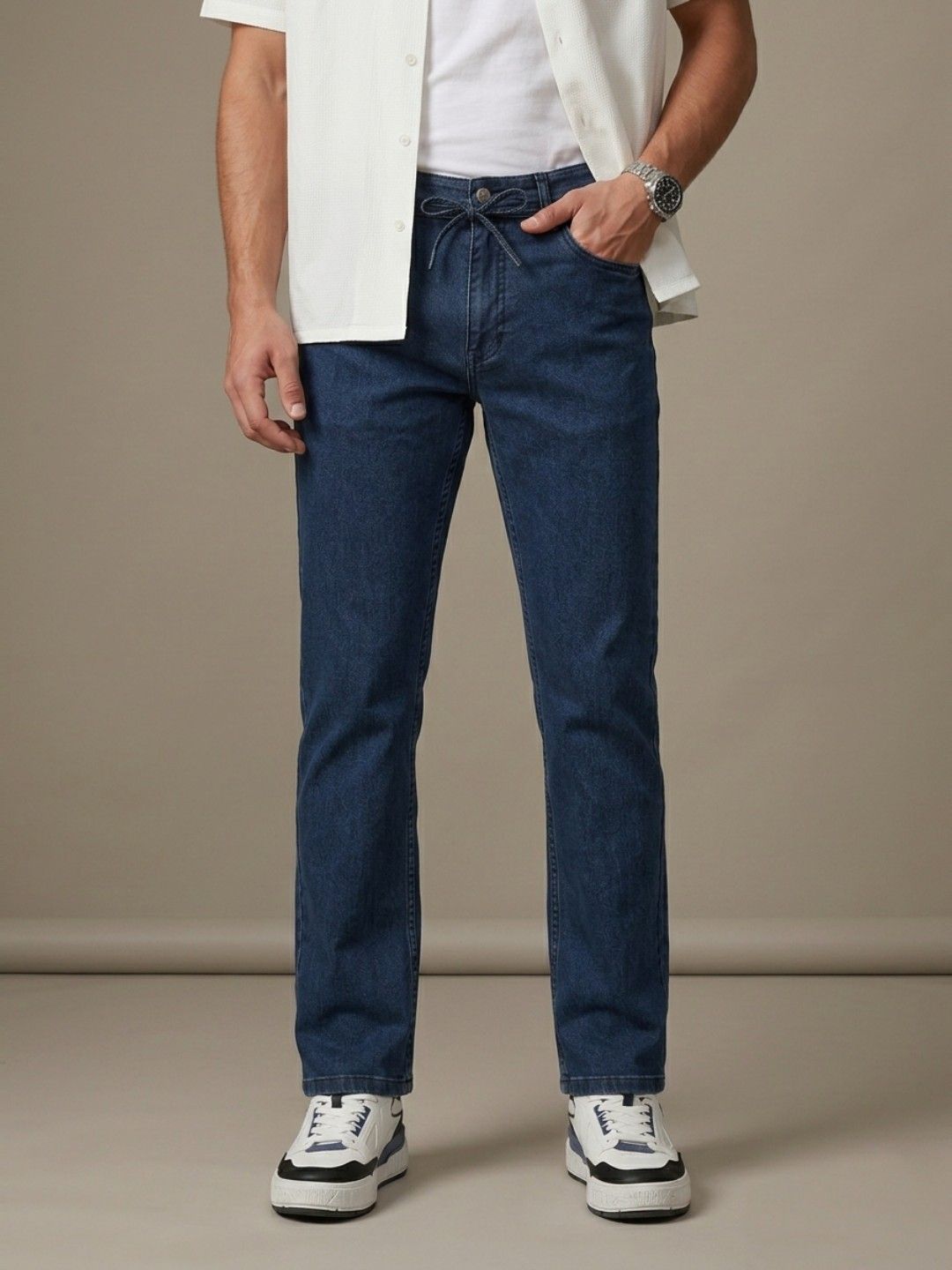 glitchez glitchez Men Slim Fit Mid-Rise Stretchable Jeans