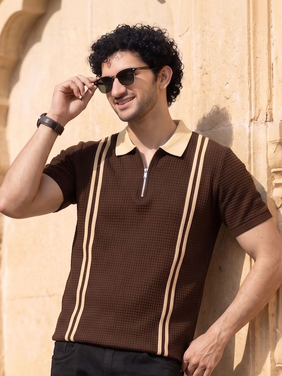 AUSK Men Polo Collar T-shirt