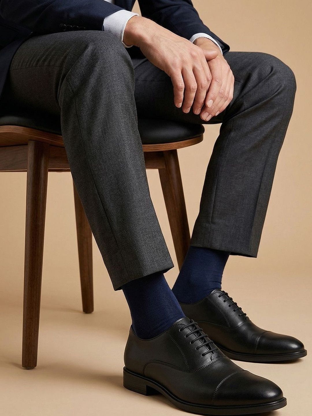 House of Pataudi Men Round Toe Lace-Ups Derbys Formal Shoes