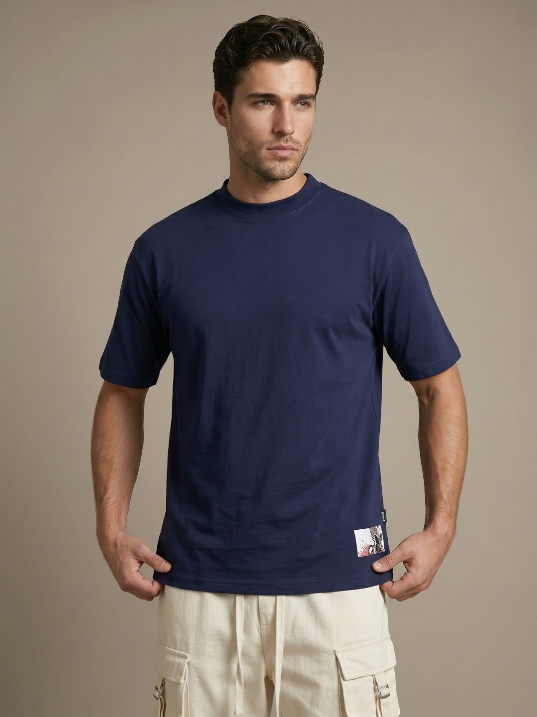 glitchez Drop-Shoulder Sleeves Relaxed Fit T-shirt
