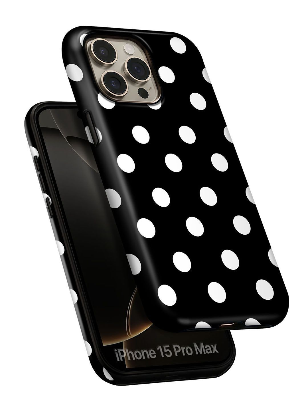 QRIOH Geometric Printed iPhone 15 Pro Max Back Case Mobile Accessories