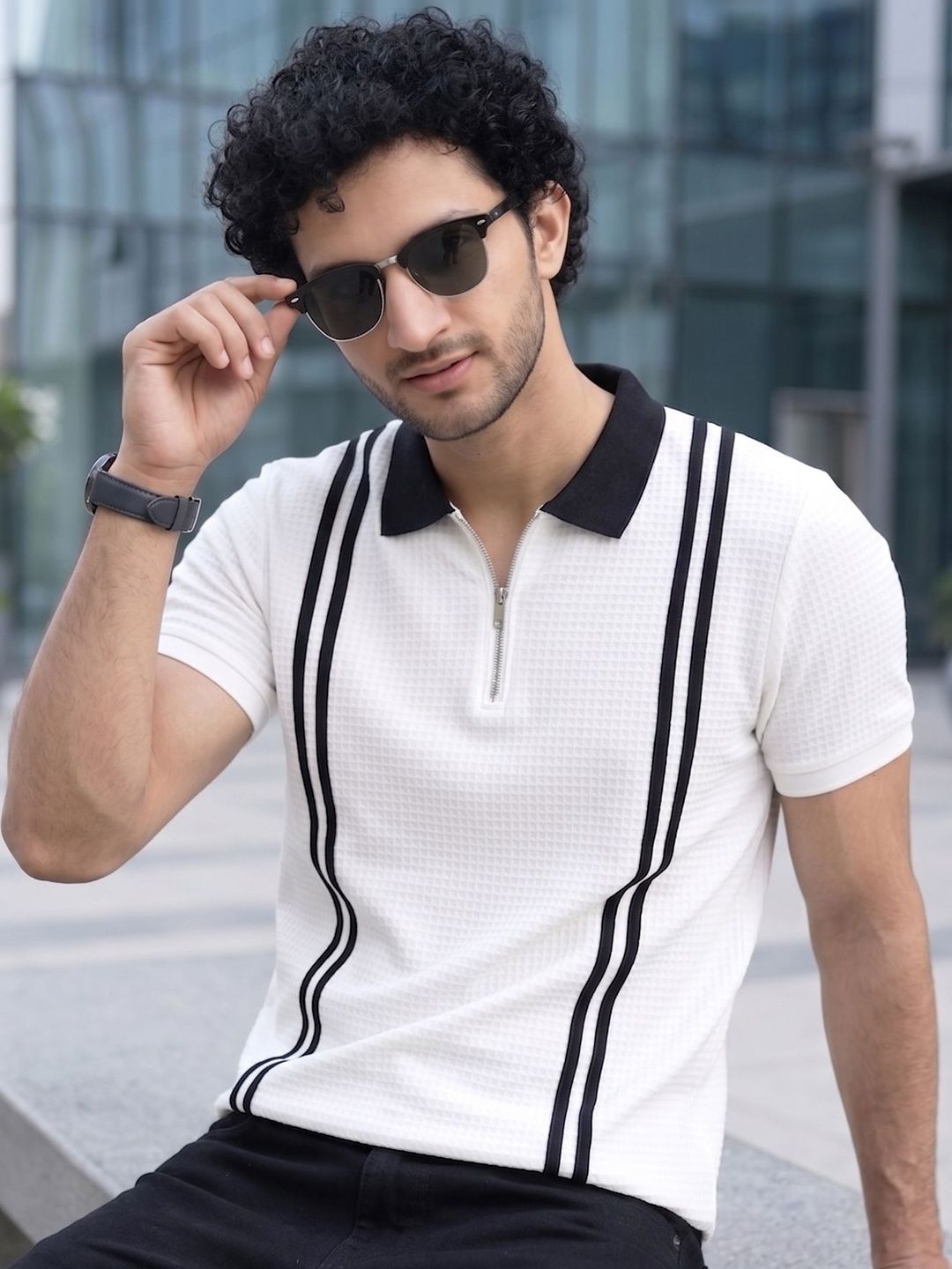 ENITOR Men Polo Collar T-shirt
