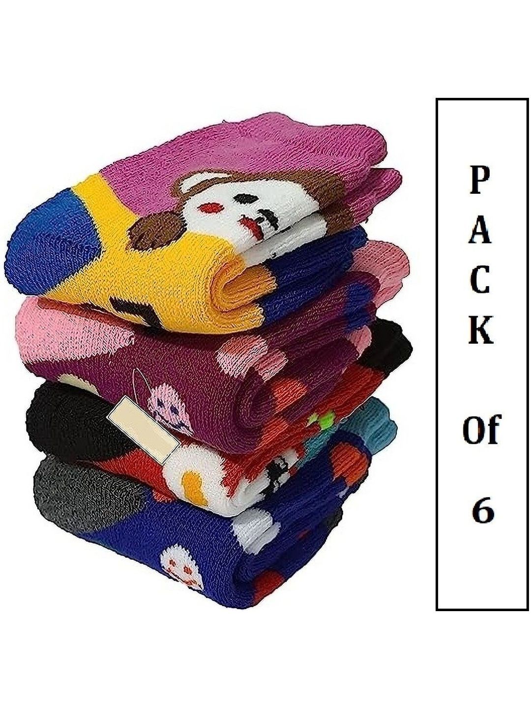 Faton Men Pack of 6 Cotton Patterned Ankle Length Socks