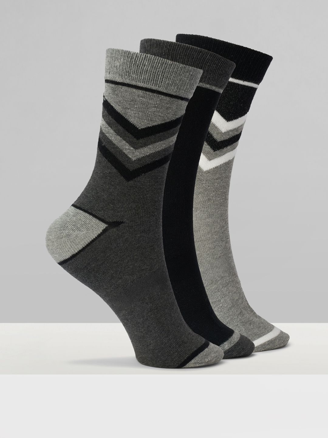 Urban Ranger by pantaloons Men Pack of 3 Cotton Blend Assorted Patterned Above Ankle Socks
