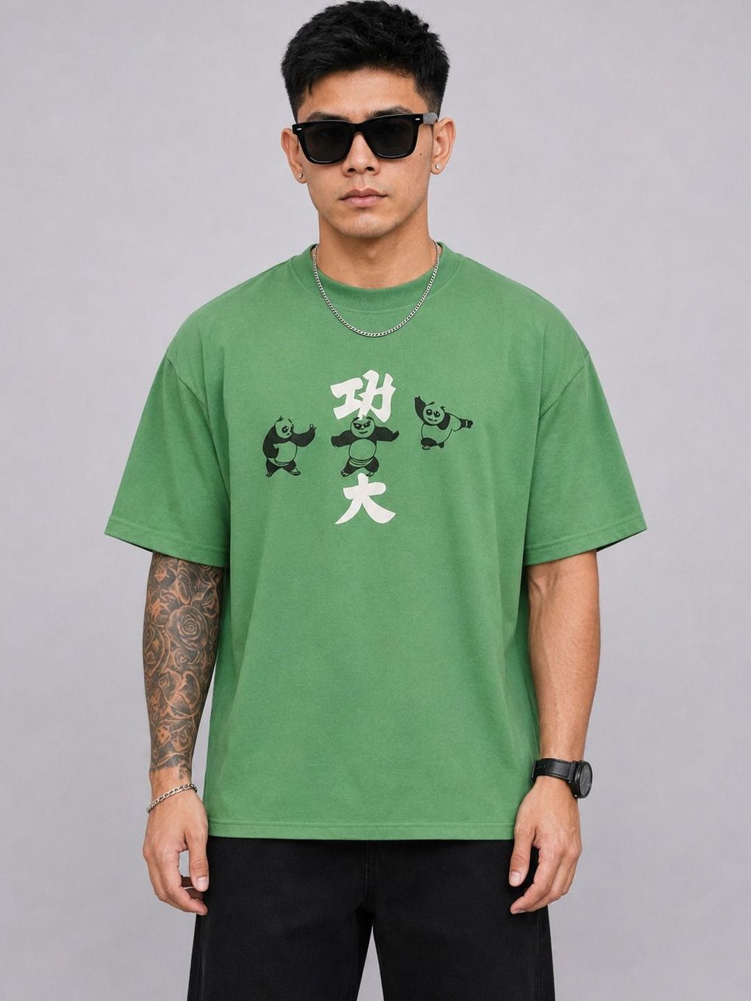 Kook N Keech Men Printed Drop-Shoulder Sleeves T-shirt