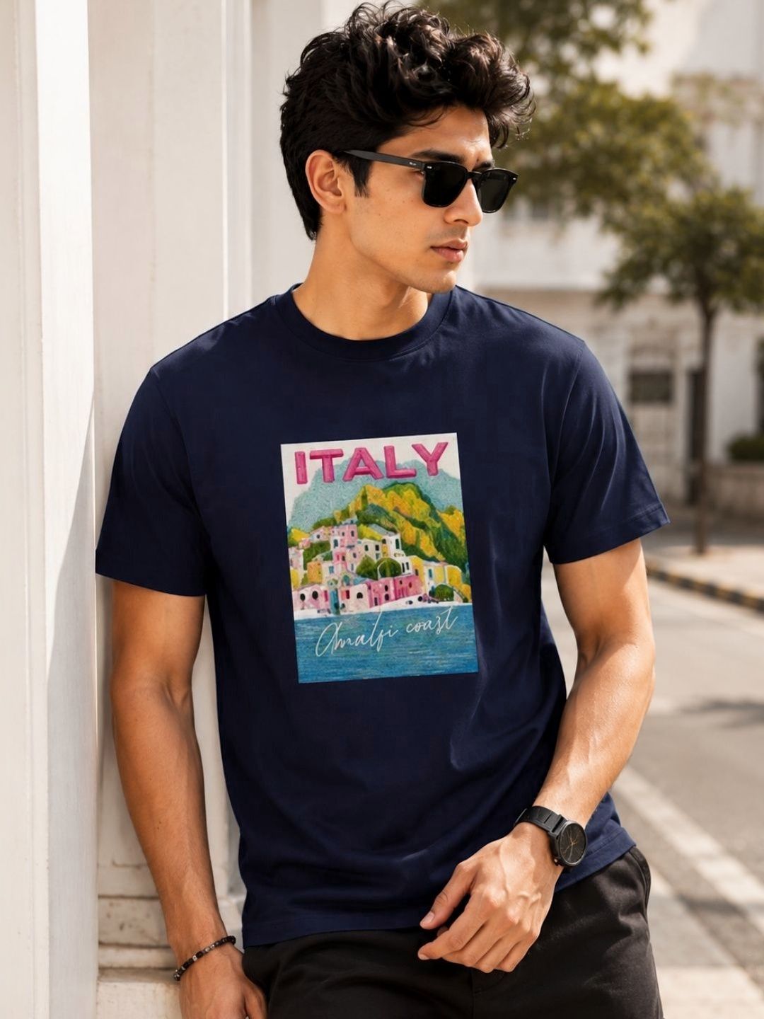 Rigo Men Printed Applique T-shirt