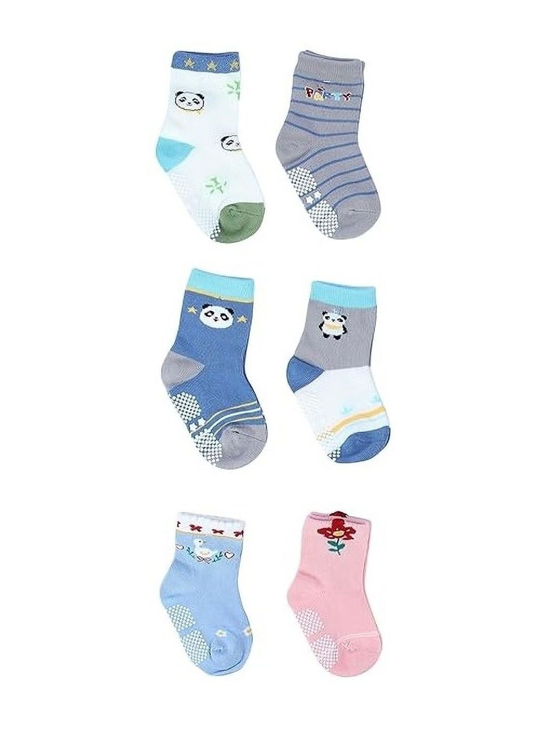 Faton Kids Pack of 6 Cotton Patterned Ankle Length Socks