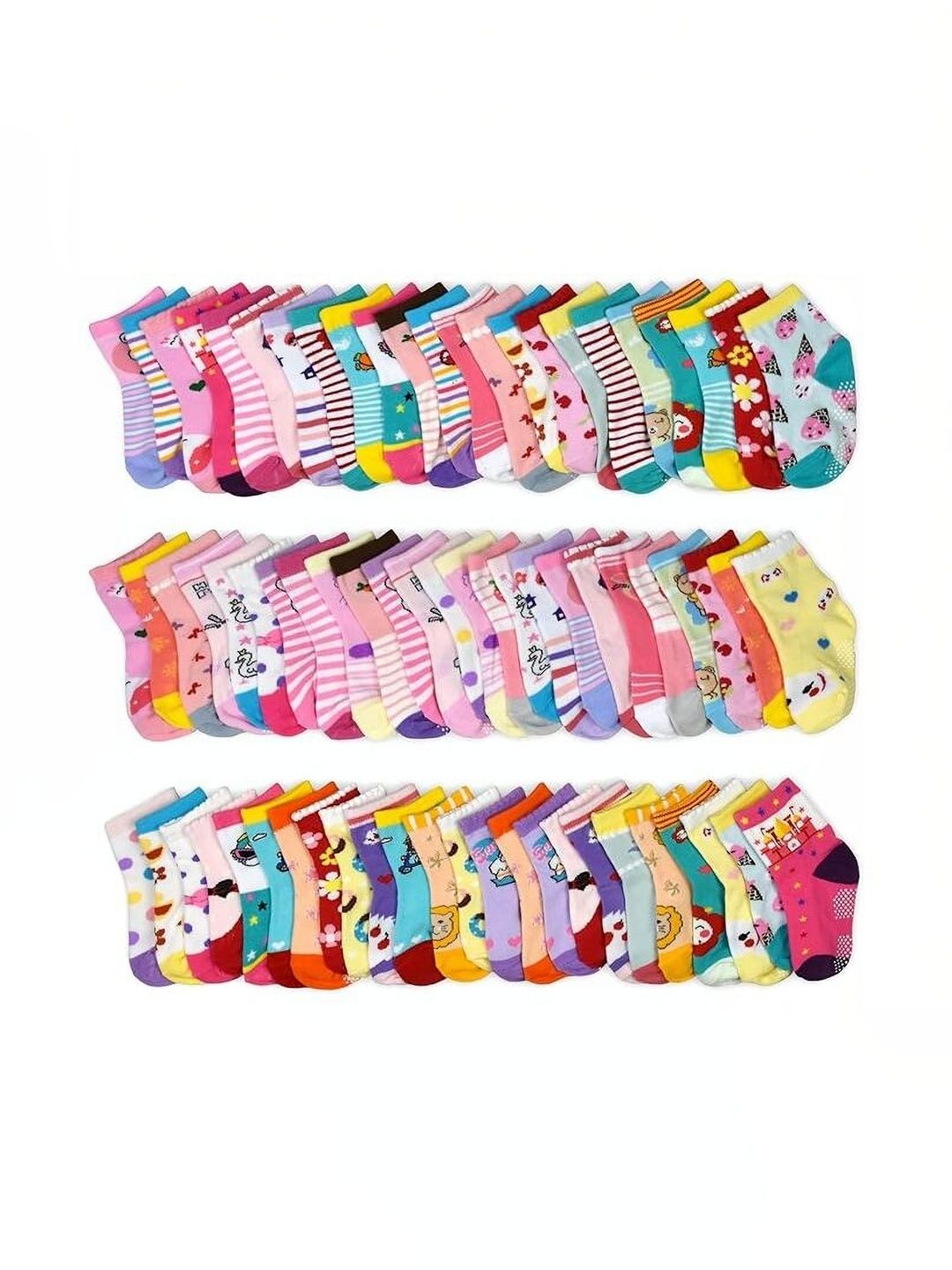 Faton Kids Pack of 19 Cotton Patterned Ankle Length Socks
