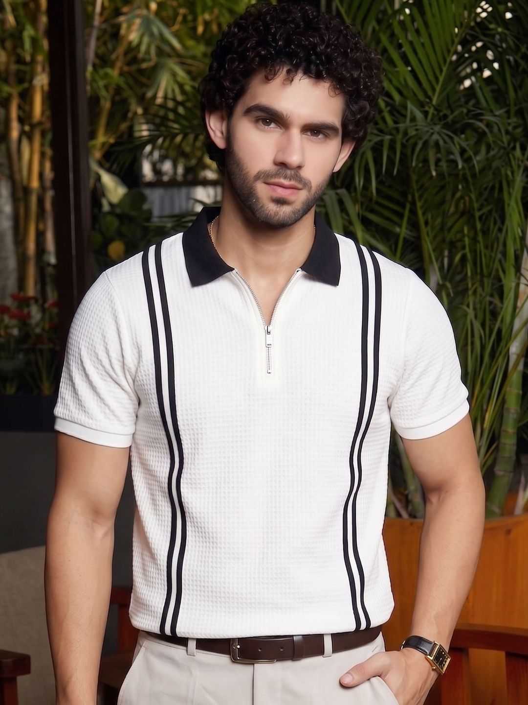AUSK Men Polo Collar T-shirt