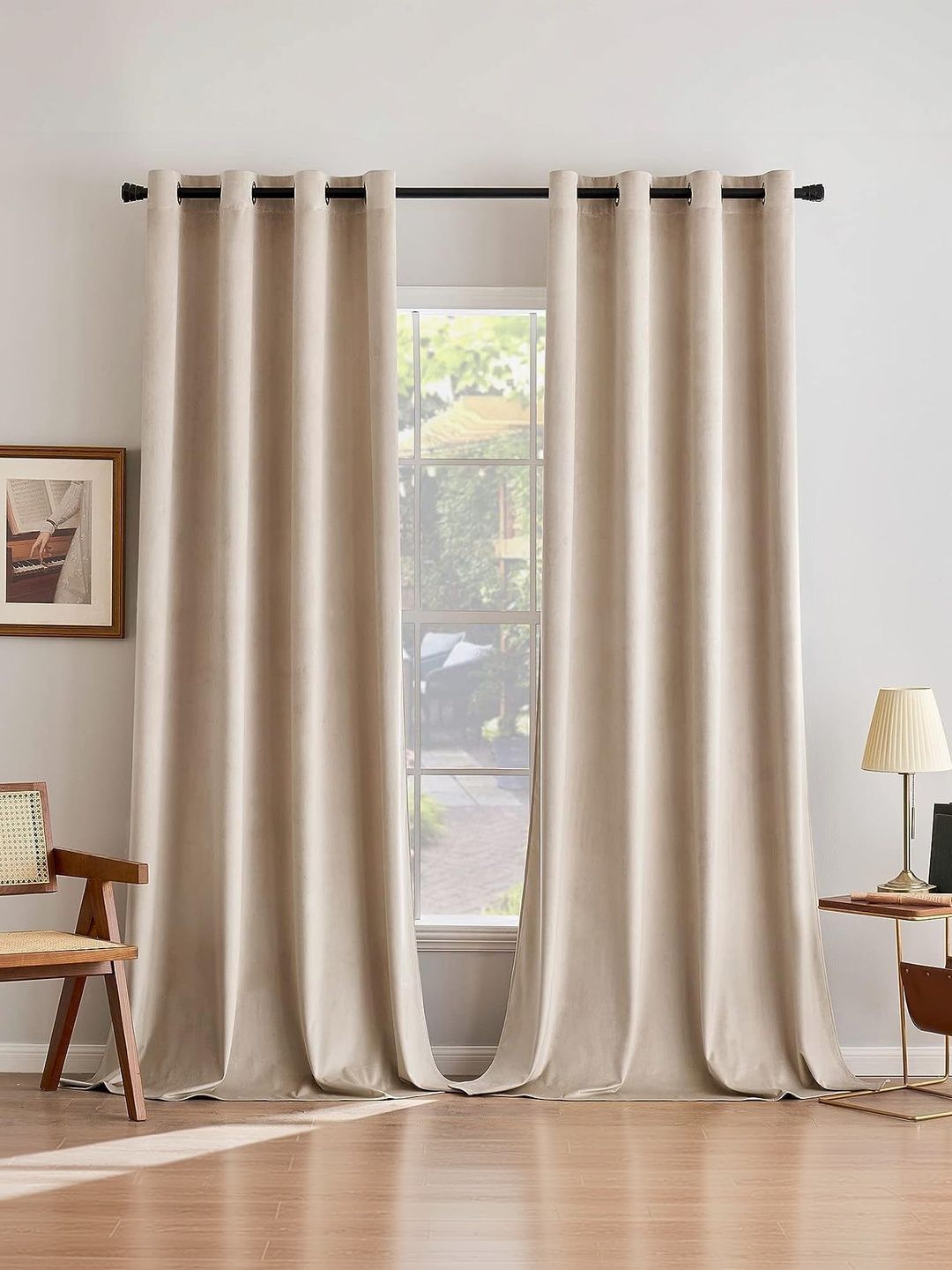 KNOTTING HOME KNOTTING HOME Beige Room Darkening Door Curtain