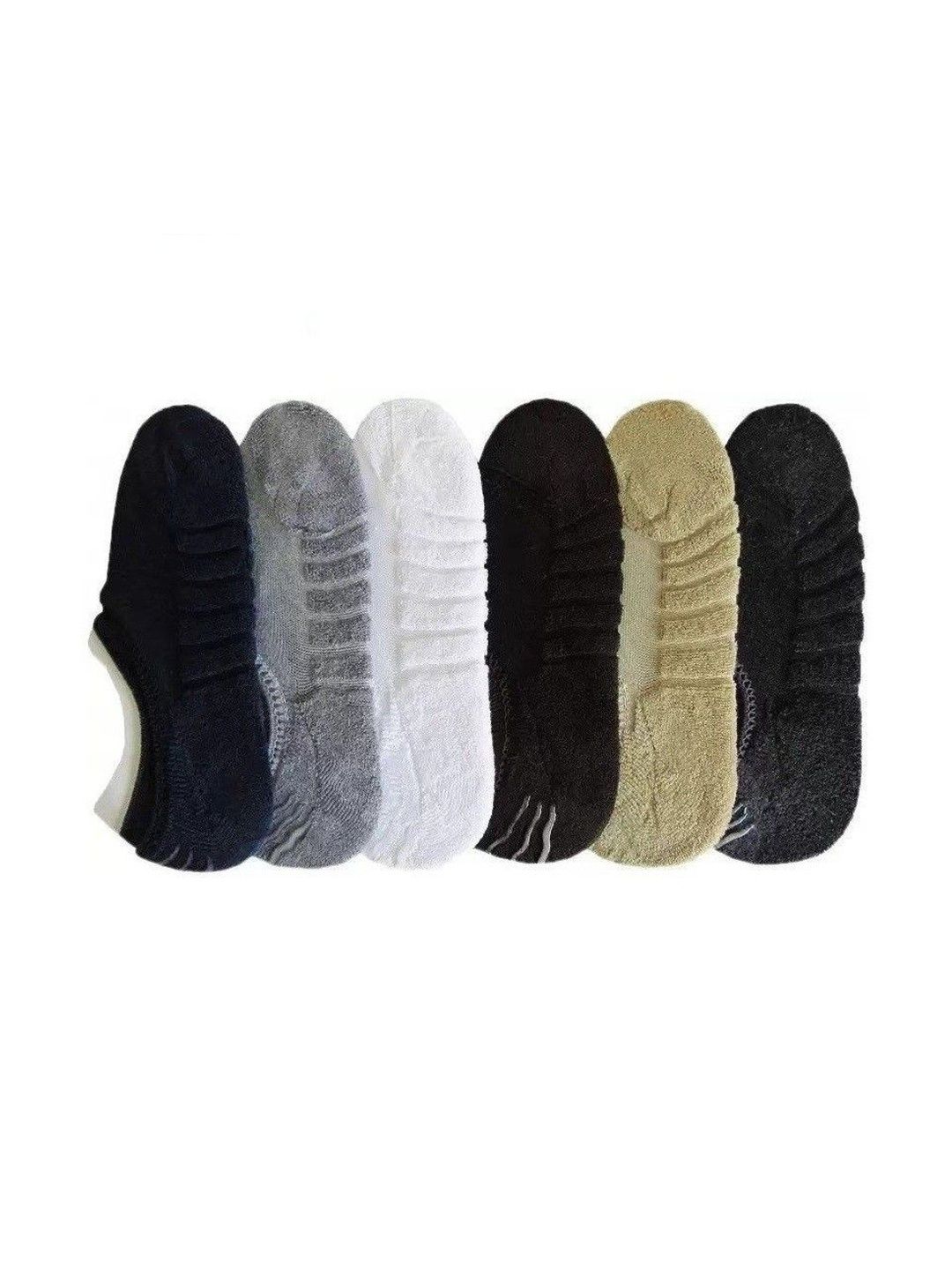 Faton Men Pack of 6 Cotton Shoe Liners Socks