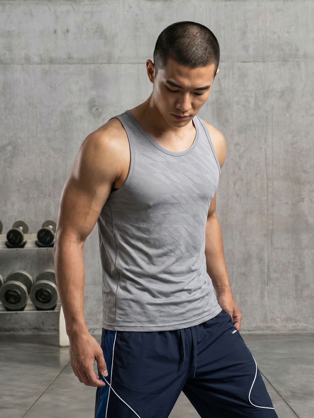 HRX by Hrithik Roshan Self Design Rapid Dry Training T-shirt