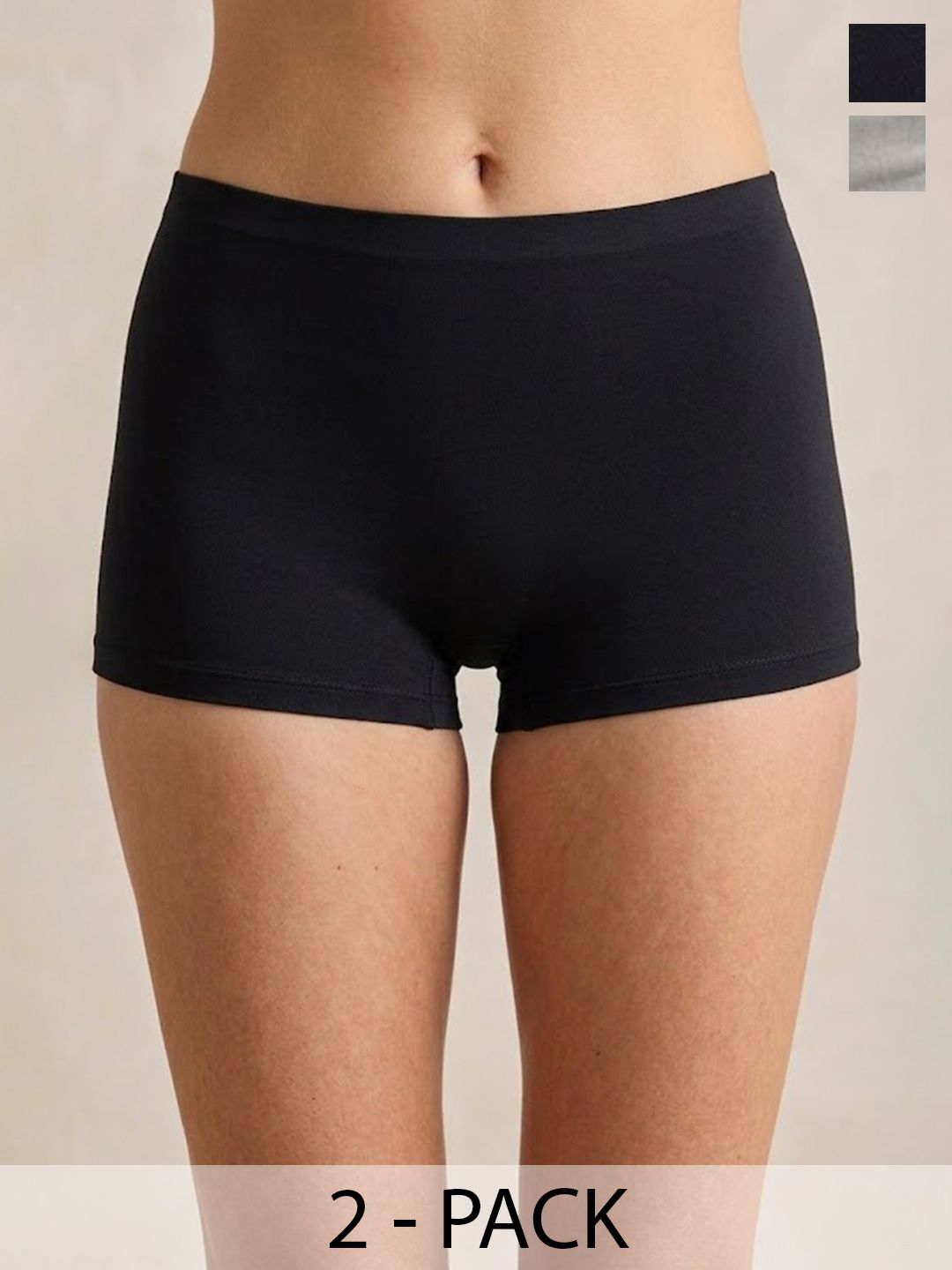 DressBerry Women Pack of 2 Seamless Boy Shorts