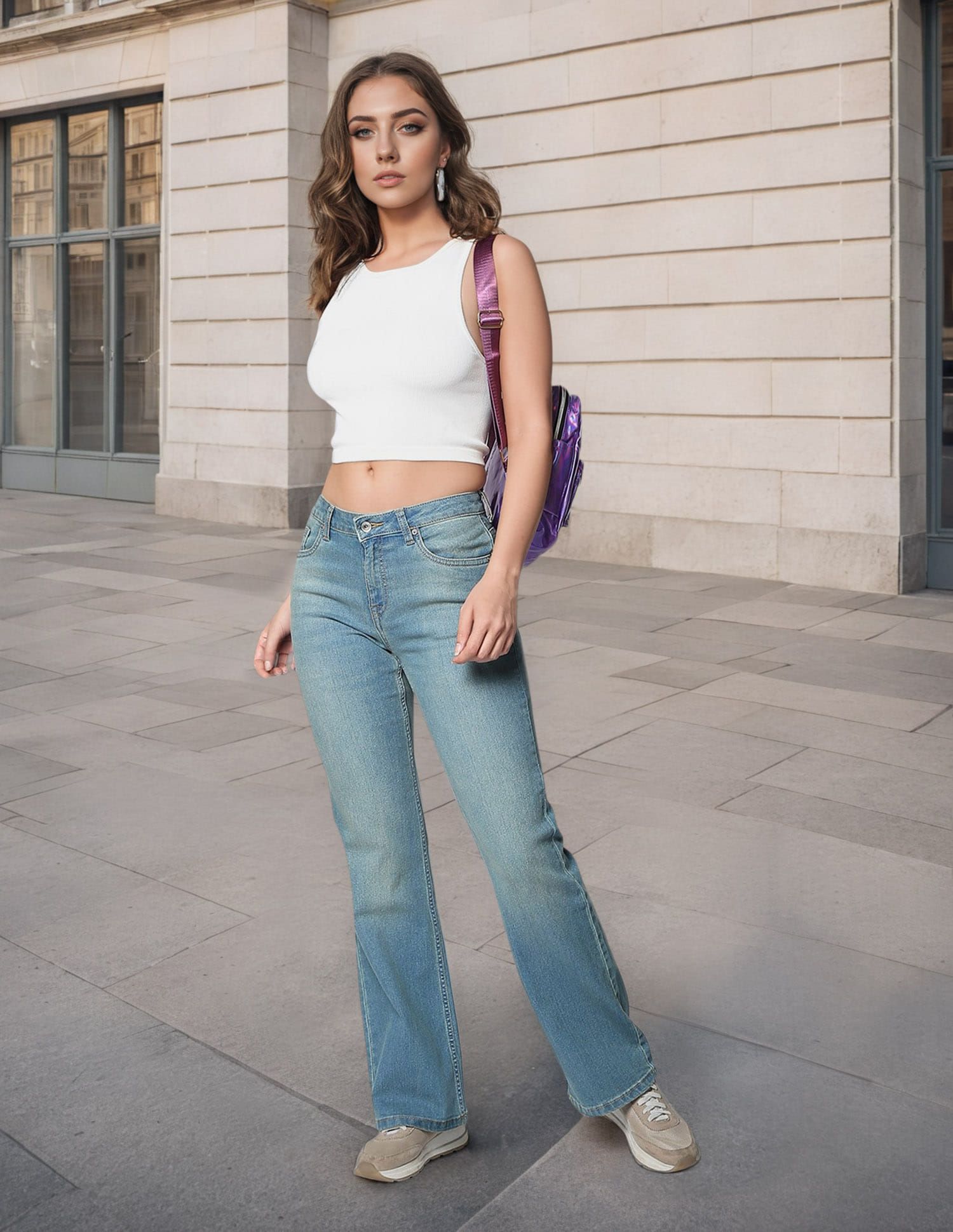 Flying Machine Flying Machine Women Bootcut Low Distress Light Fade Stretchable Jeans