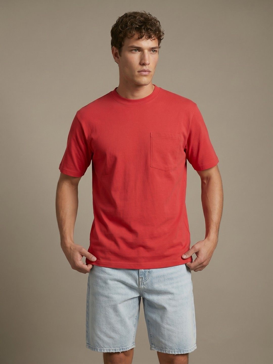 glitchez Round Neck Knitted T-shirt