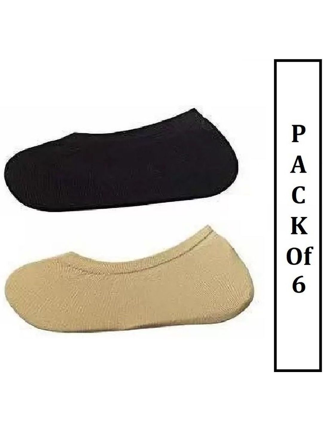 Faton Men Pack of 6 Cotton Shoe Liners Socks