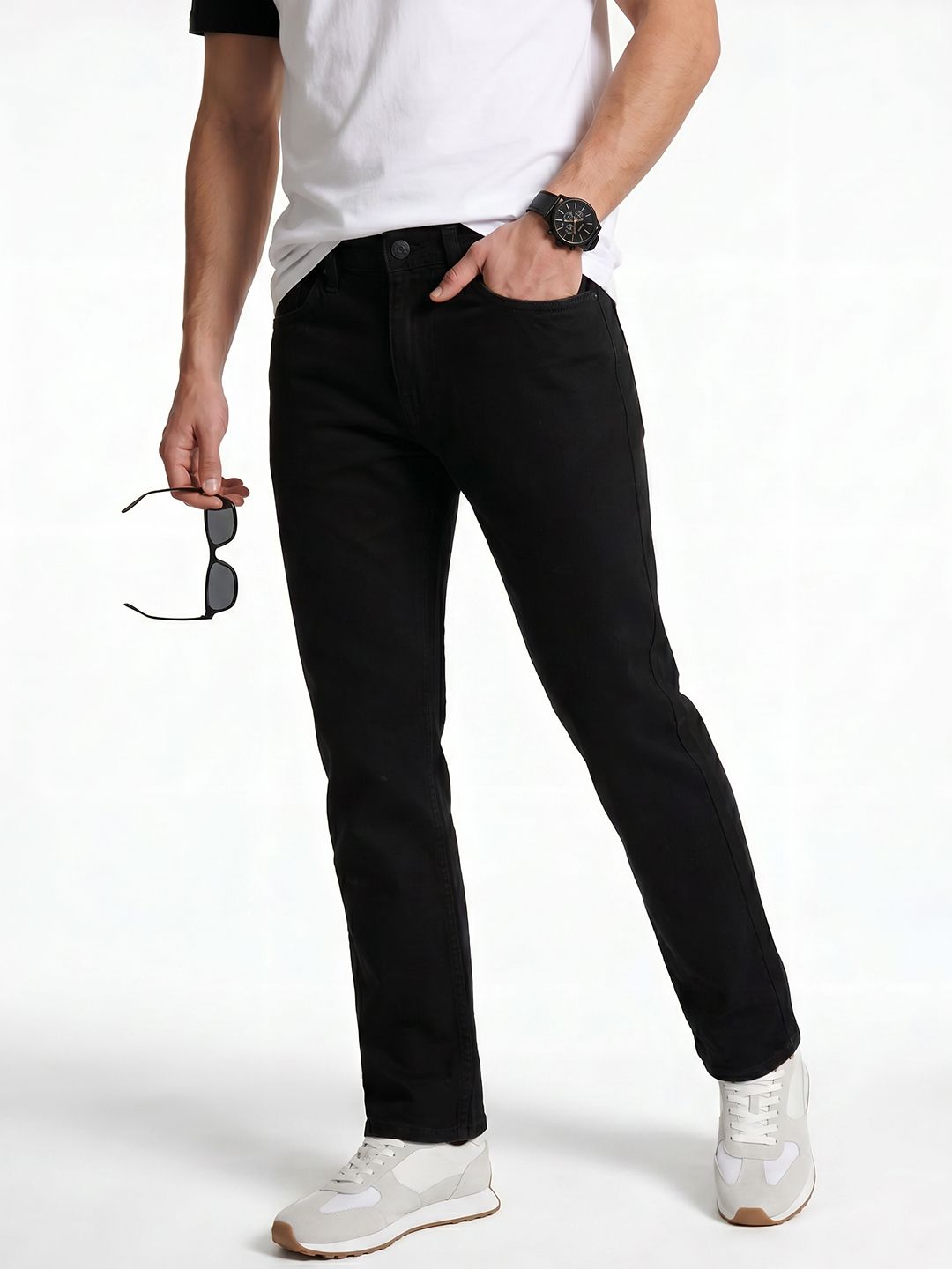 Integriti Men Straight Fit Pure Cotton Jeans