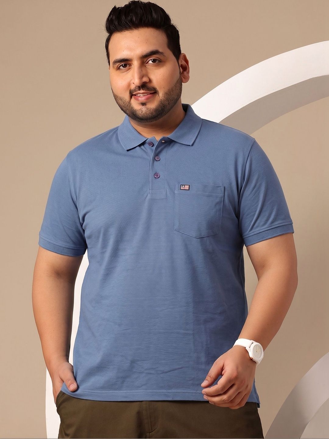 Sztori Men Polo Collar Pockets T-shirt