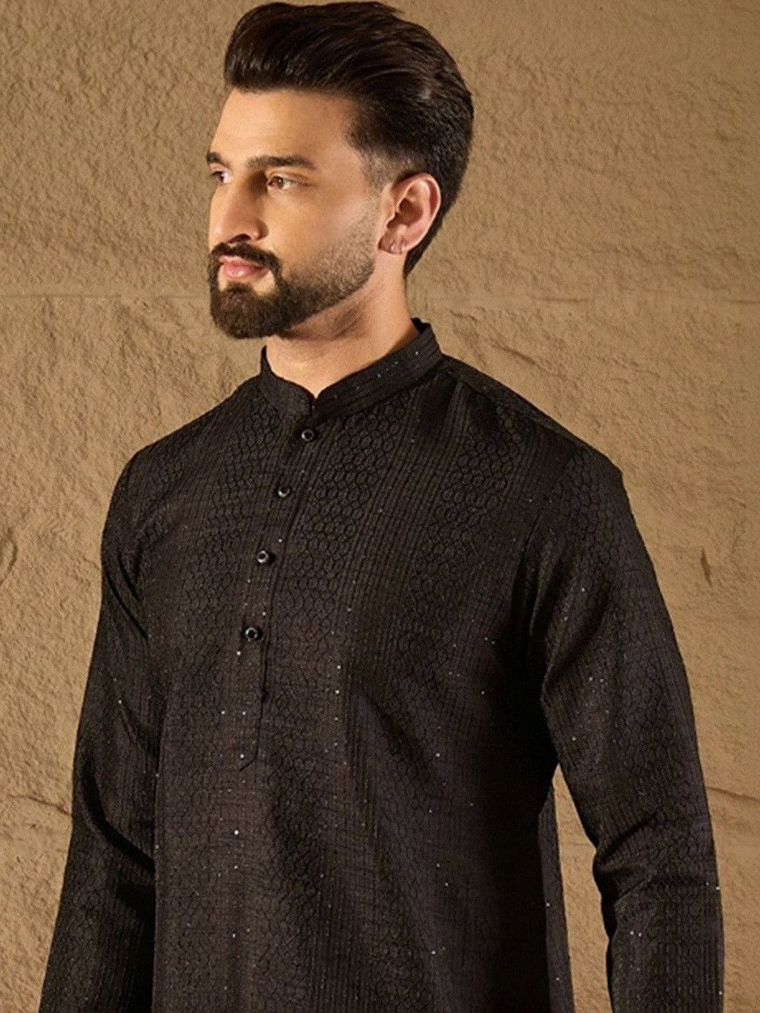 House of Pataudi Embroidered Batik Kurtas
