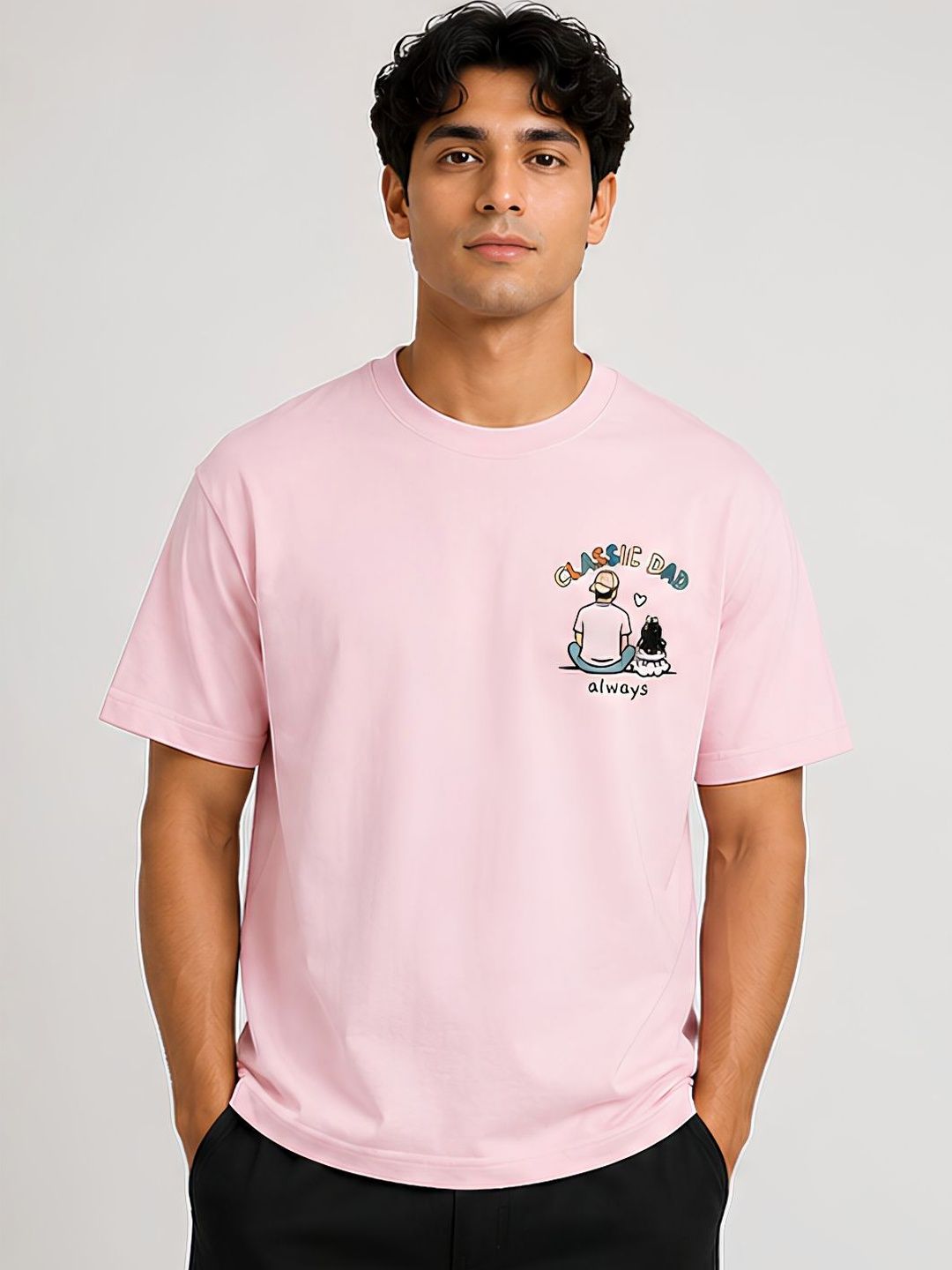 YAK YAK Men Printed Drop-Shoulder Sleeves Pockets T-shirt