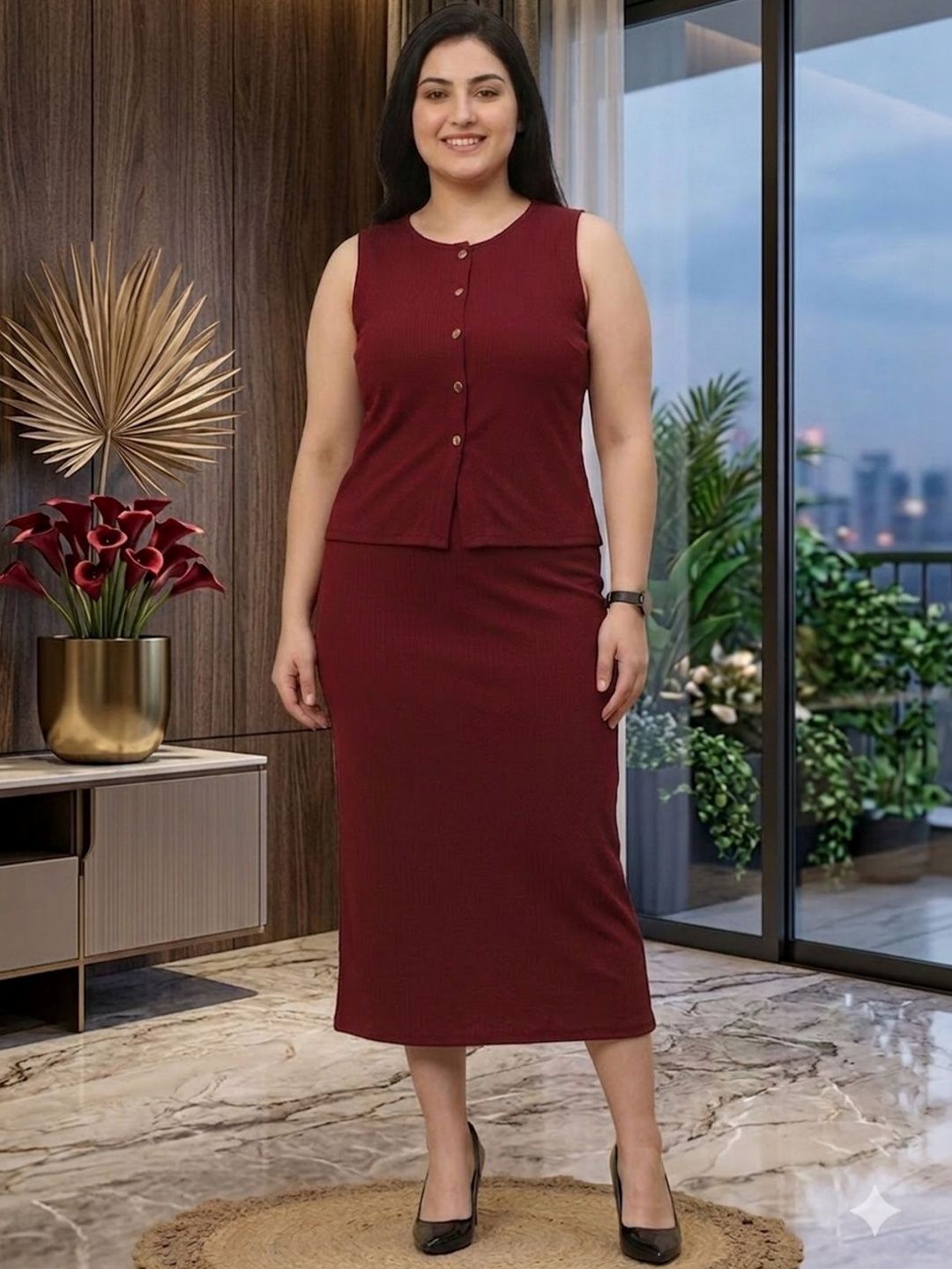 CORSICA Self Design Top with Skirt