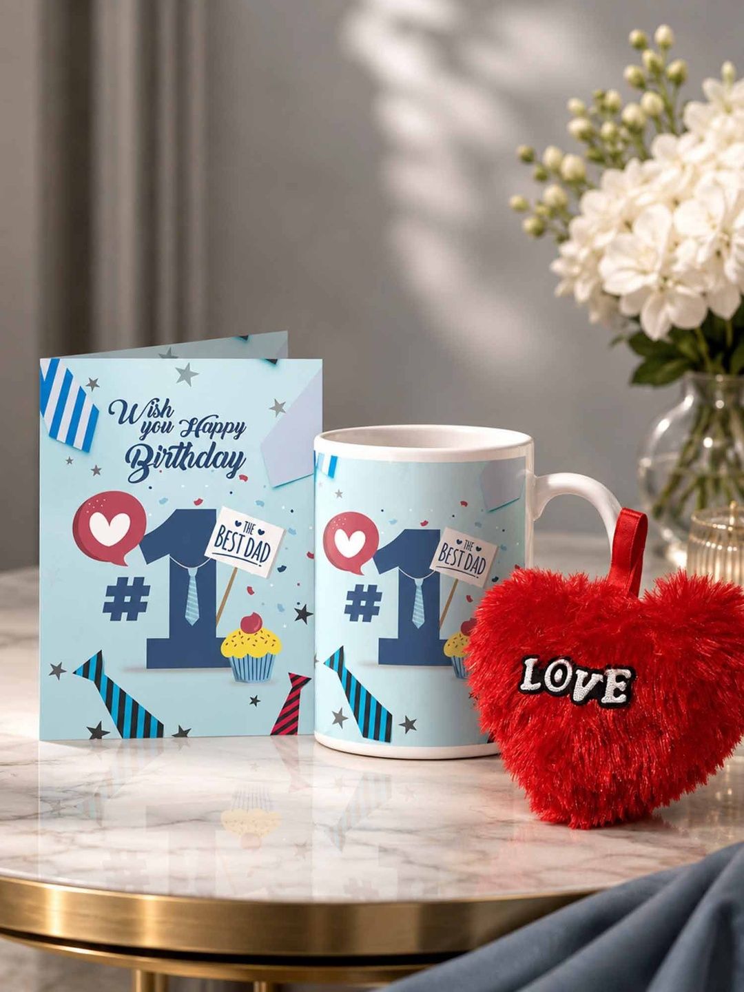GIFT MY PASSION White 2-Pcs  Dad Birthday Gift