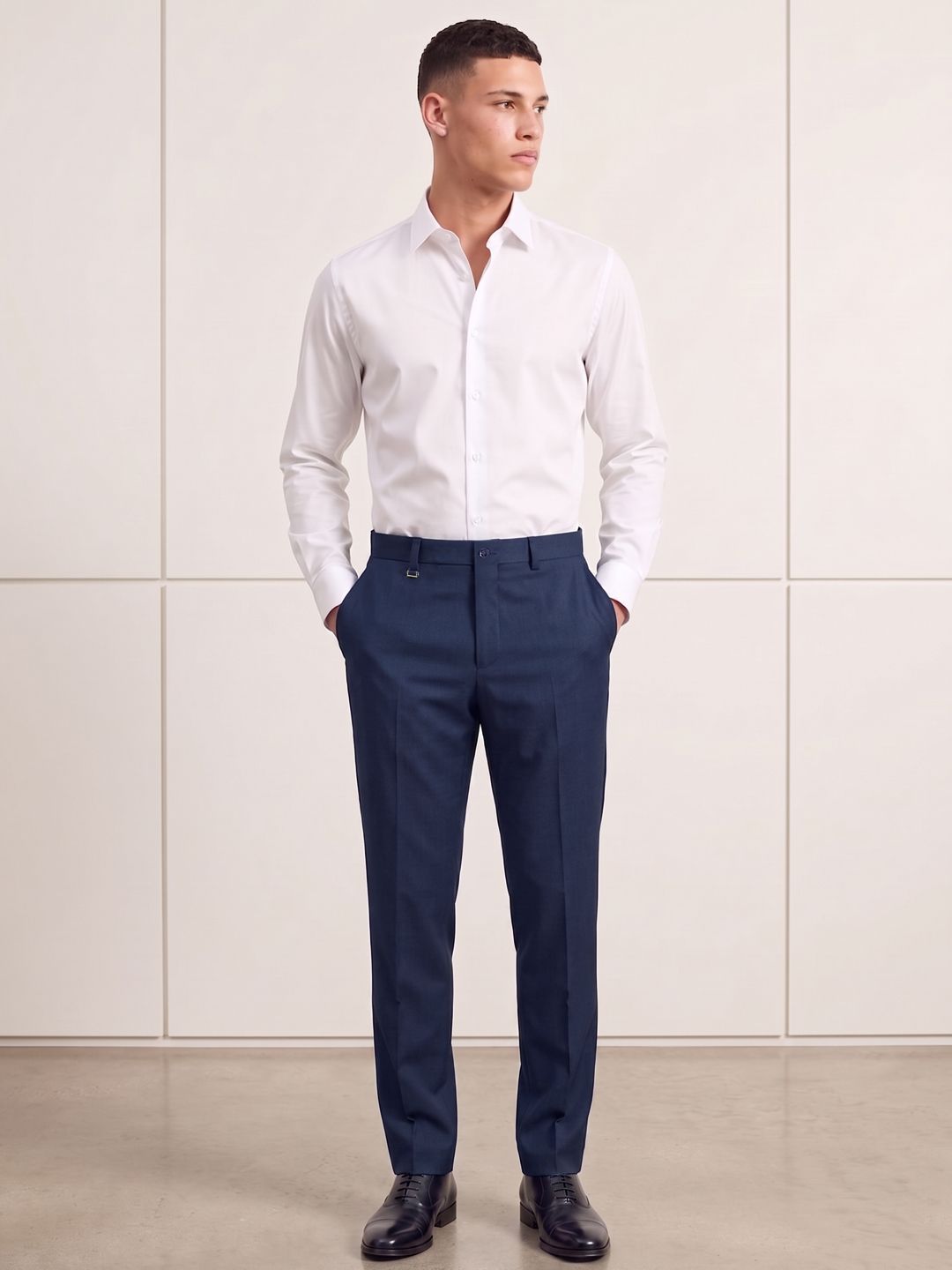Van Heusen Men Slim Fit Formal Trousers